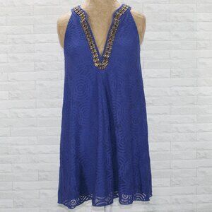 LILLY PULITZER ACHELLE Dress Swing Sleeveless Resortwear Summer Beach Blue XXS